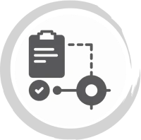 Task management graphic with checkmark.